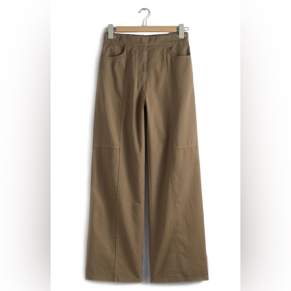 NWT & Other Stories Women’s Wide Leg Cotton Twill Pants size 0